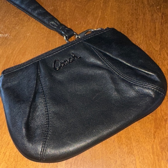 Coach Ashley Black Leather Wristlet - Picture 8 of 8